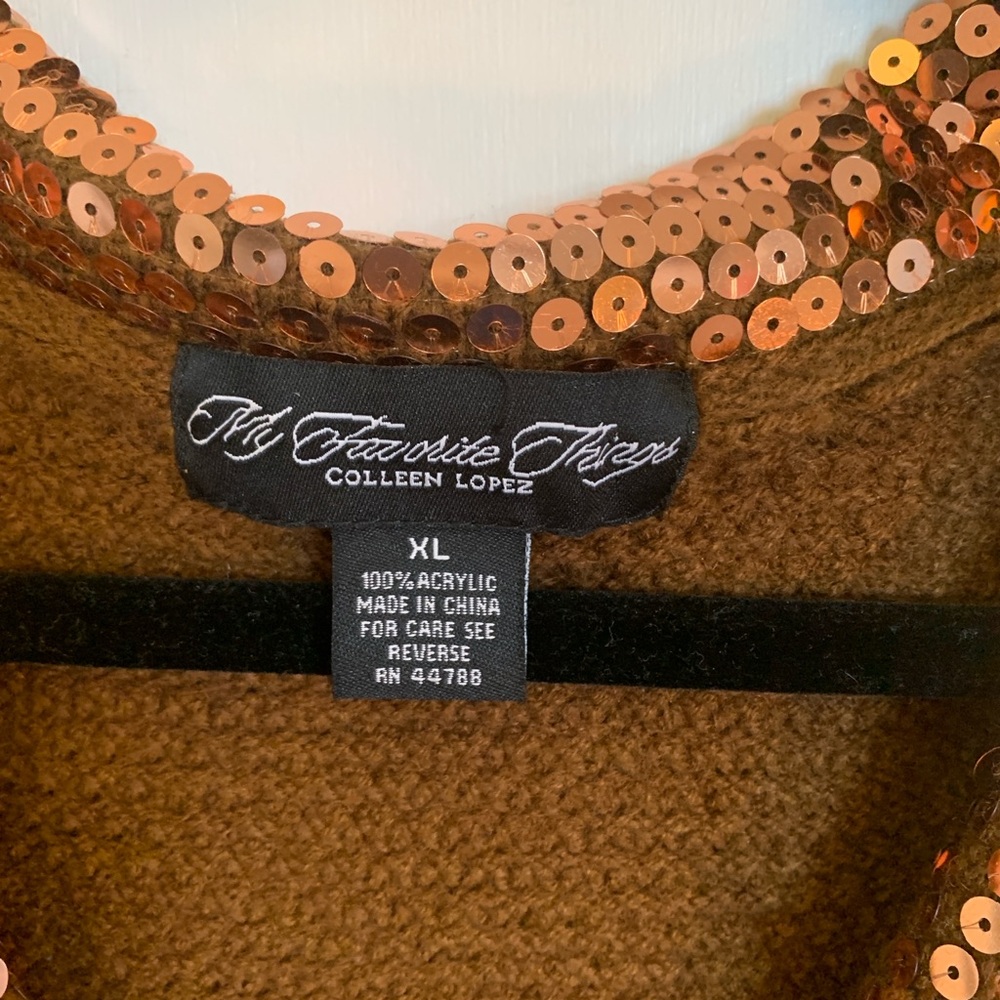 Colleen Lopez bronze sequined blazer XL NWT - Picture 2 of 4